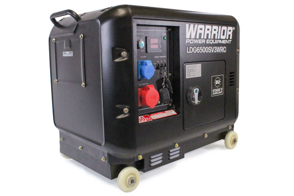 Warrior 6.25 kVa Groupe électrogène Diesel 3 Phases- télécommande sans fil