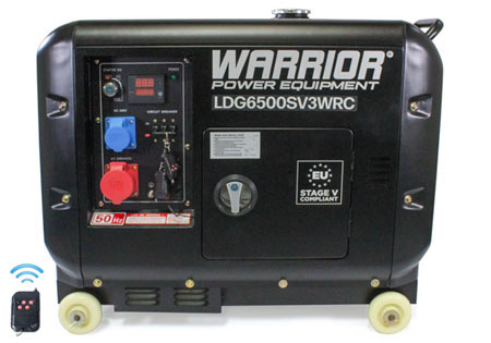 Warrior 6.25 kVa Dieselelverk, 3-fas - Trådlös fjärrkontroll