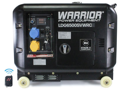 Warrior 6.25 kVa Diesel Generator - Wireless Remote
